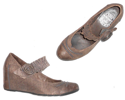 MAMZELLE escarpins compensé à bride taupe P 37 "Neuf"