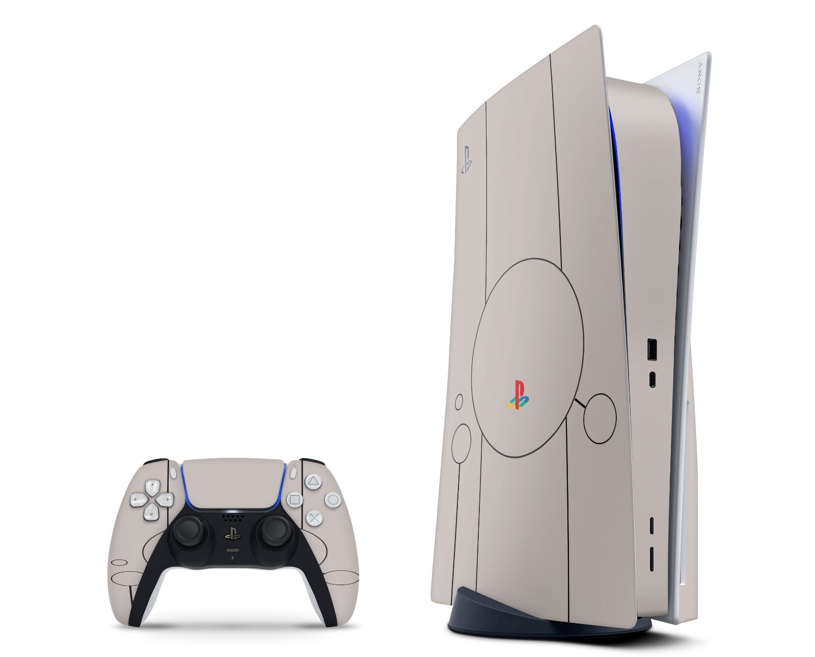 PlayStation One PS5 Skin - PS1 Theme Skin Decal For