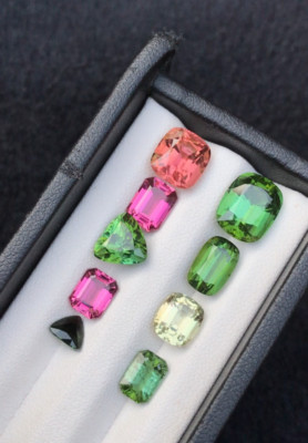21ct Natural Tourmaline Lot Amazing Multi Colors and Luster wholesale lot