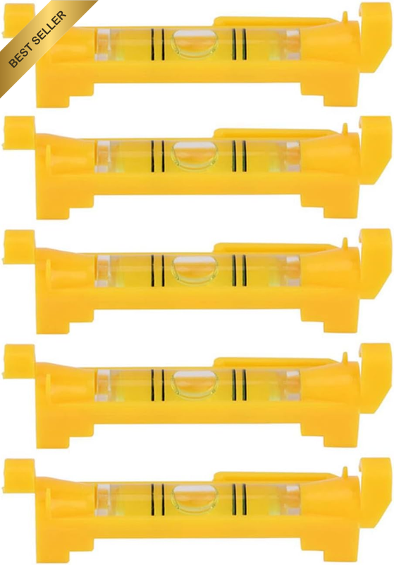 5Pcs Hanging Bubble Line Level Tool, String Line Level with Molded Hooks, Mini S