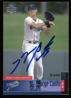 2003 Orlando Rays JORGE CANTU Signed Card autograph AUTO marlins REYNOSA MEXICO