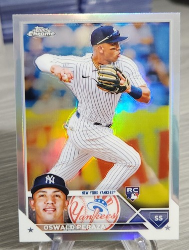 Oswald Peraza 2023 Topps Chrome Rookie Refractor #132 New