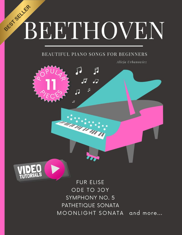 Beethoven Piano Book for Beginners: Fur Elise, Moonlight, Ode to Joy