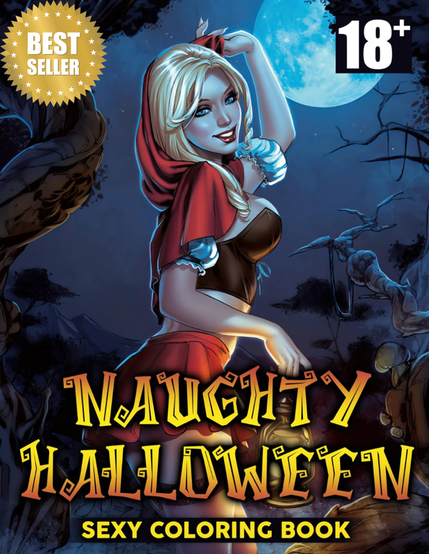 Naughty Halloween - Sexy Coloring Book: Wicked Beauty Coloring Pages Featuring M