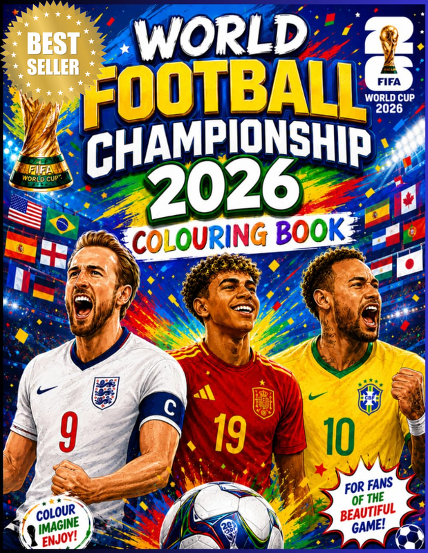World Football Championship 2026 Colouring Book: Colour a Player from Each 48 Na