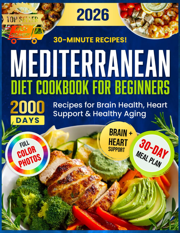 Mediterranean Diet Cookbook: 2000 Recipes, 30-Day Meal Plan, Healthy Eating