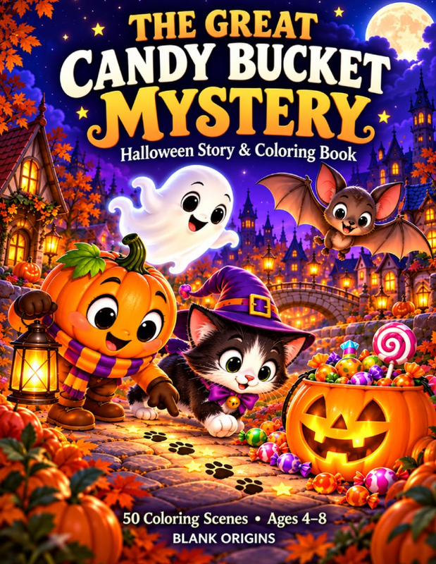 The Great Candy Bucket Mystery: a Halloween Coloring Adventure for Kids 4-8
