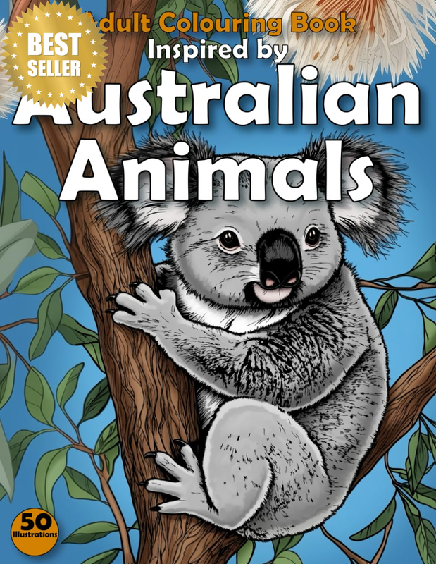 Adult Colouring Book Inspired by Australian Animals