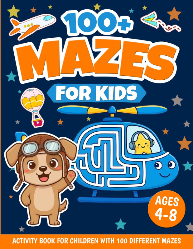 Mazes for Kids Ages 4-8: Activity Book for Children with 100 Different Mazes