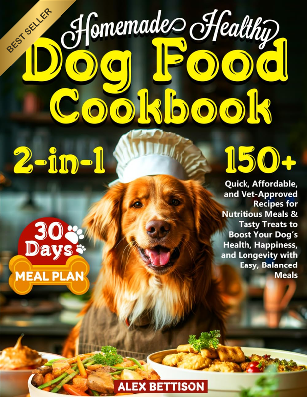 Homemade Healthy Dog Food Cookbook: [2 in 1] 150+ Quick, Vet-Approved Recipes &