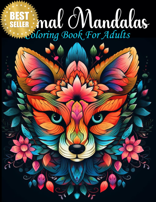 Animal Mandalas: Coloring Book for Adults