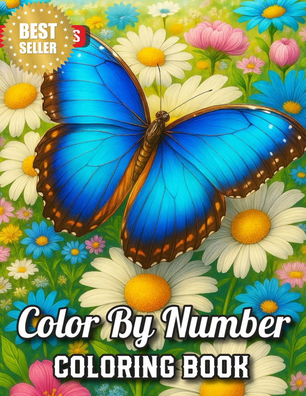 Color by Number Coloring Book for Adults: Relaxing Large Print Color by Number C