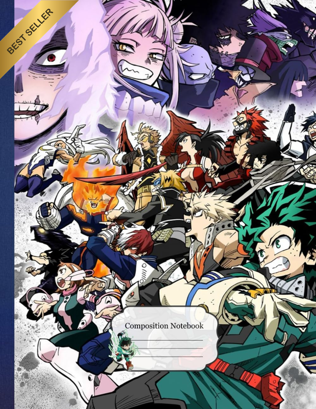 Composition Notebook MHA My Hero Academia A3 8.5x11 110 Page College/Wide Ruled