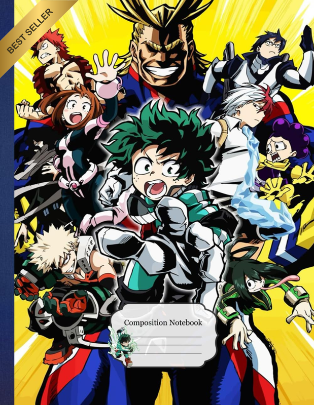 Composition Notebook MHA My Hero Academia A2 8.5x11 110 Page College Ruled