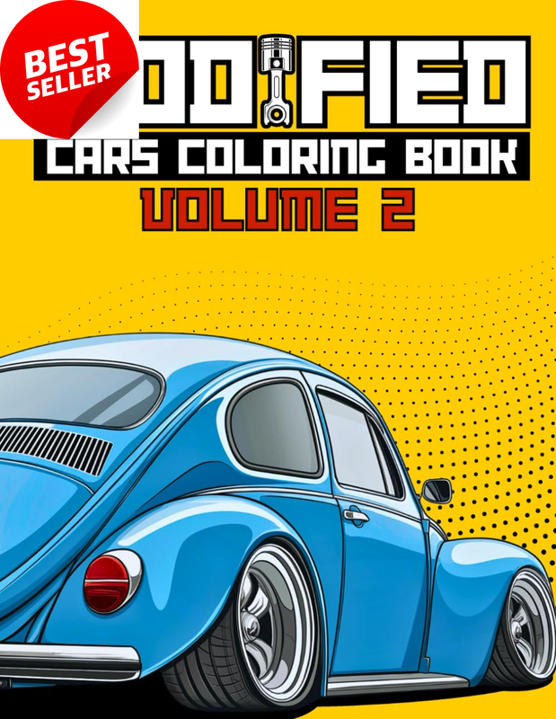 Modified Cars Coloring Book Volume 2: JDM, Retro & Sport Car Designs