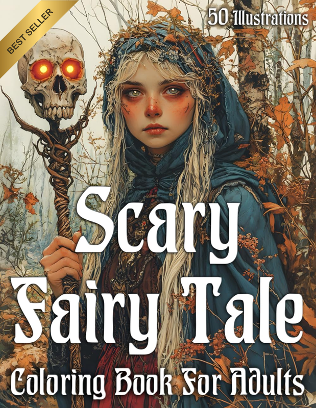 Dark Fantasy Coloring Book Adults: Witch Spell Fairies Enchanted Forest