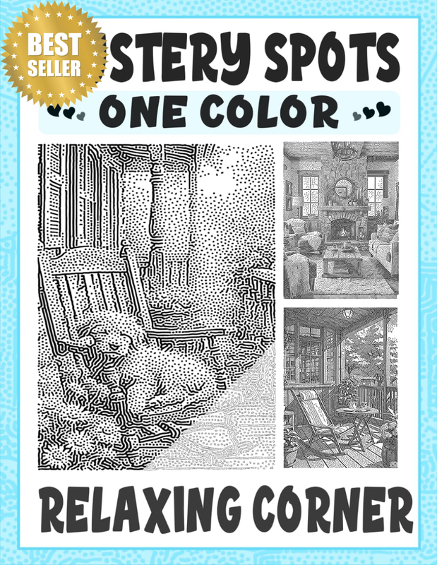 Mystery Spots One Color Relaxing Corner: Unwind with Cozy Spaces and Peaceful Hi