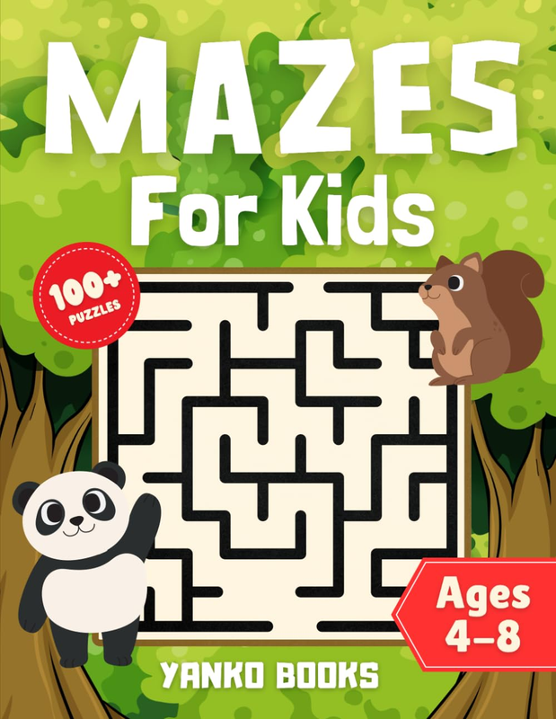 Mazes for Kids Ages 4-8: Activity Book with 100+ Easy to Hard Maze Puzzles | Fun