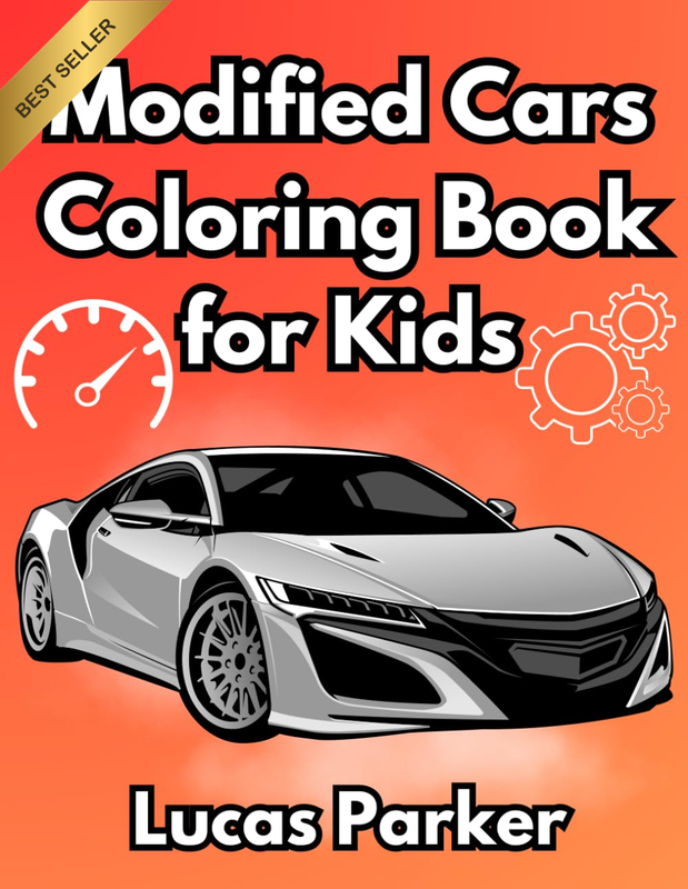 Modified Cars Coloring Book for Kids: Insane Race Cars, Custom Trucks, Off-Road