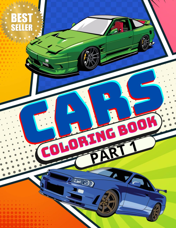 Cars Coloring Book: a Collection of 50 Cool Supercars. Relaxation Coloring Pages