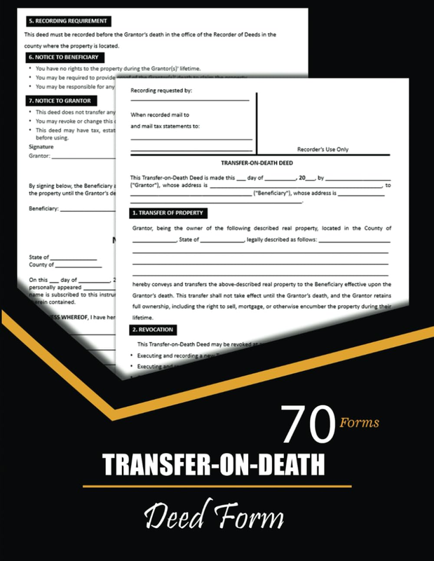 Transfer-On-Death Deed Form: TOD Document for Grantor and Beneficiary