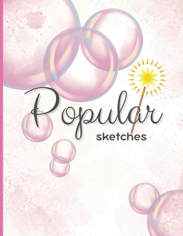 POPULAR Sketchbook: Pink Sparkly Book to Doodle, Draw, and Write in for Teens, A