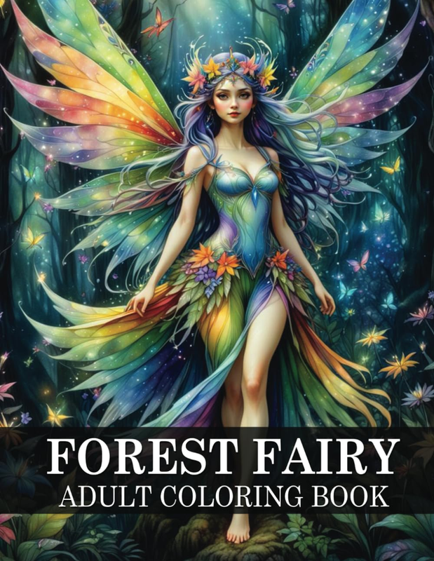 Fairy Coloring Book for Adults: Fantasy Adult Coloring Pages with Magical Fairie