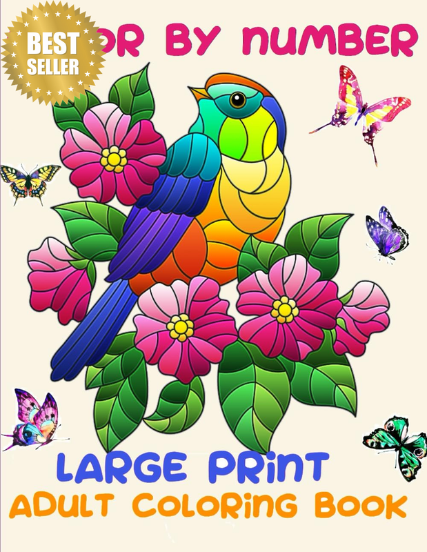 Color by Number for Adults Large Print Coloring Book: Color by Numbers Large Pri