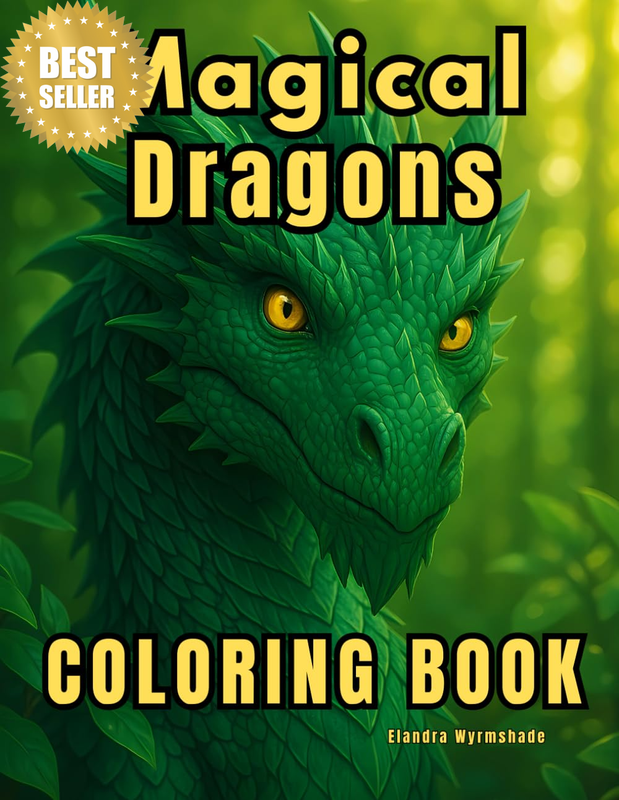 Magical Dragons Coloring Book: Mythical Creature Illustrations for Adults | Fant