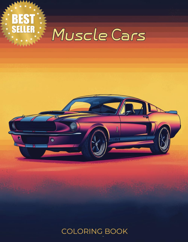 American Muscle Cars Coloring Book: Classic Vehicles (1949-1974) Coloring Pages