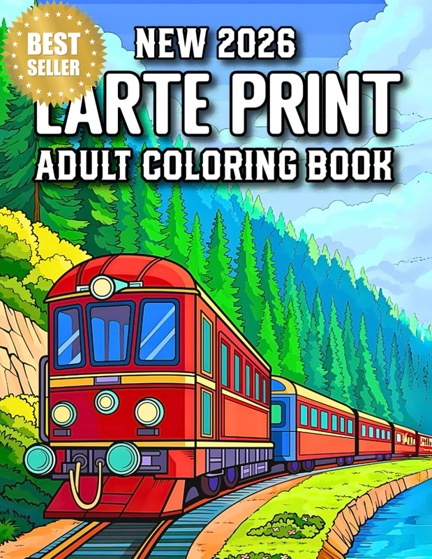 New 2026 Large Print Adult Coloring Book: 100 Calmness Adult Coloring Book with
