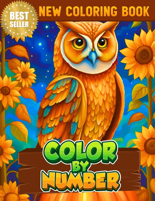 2026 New Color by Number Coloring Book: Large Print Color by Number Coloring Boo
