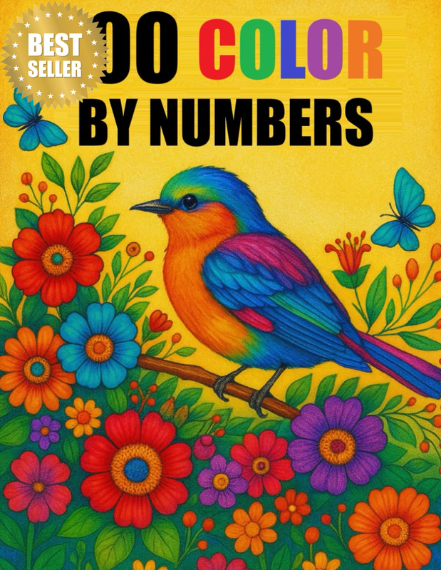 100 Color by Number Coloring Book: Large Print 100 Color by Numbers Collection C