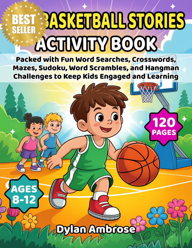 Epic Basketball Stories Activity Book: Packed with Fun Word Searches, Crosswords