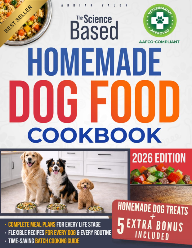 The Science-Based Homemade Dog Food Cookbook: Keep Your Dog Healthy, Happy & Thr