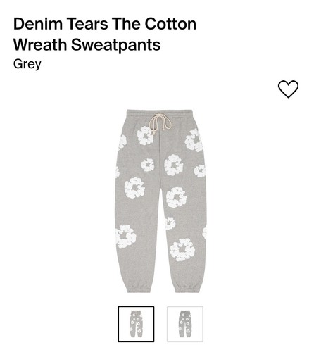 Pre-owned Denim Tears Size Large - Grey  The Cotton Wreath Hoodie And Sweatpants Set In Gray