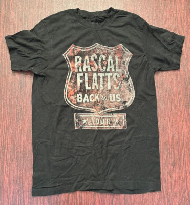 Rascal Flatts Back To US Tour 2018 Concert T Shirt Mens Medium Black