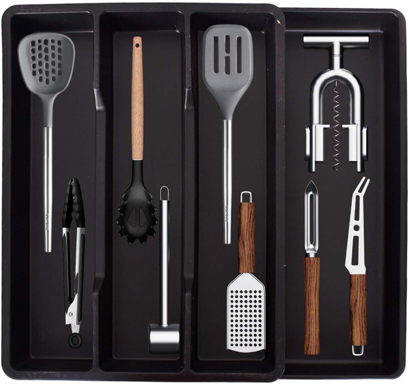 Cutlery Tray for Drawer, Extendable Cutlery Drawer (30-43 X 40 X 5 Cm), Adjustab