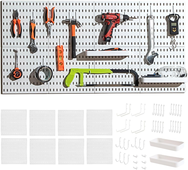 Pegboard Combination Kit, Pegboards and Accessories Modular Hanging for Wall Org