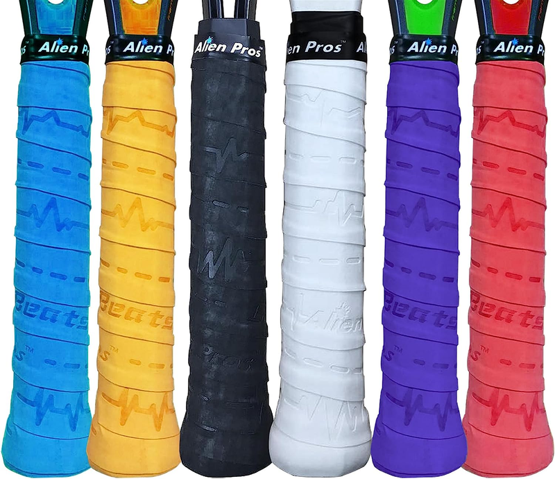ALIEN PROS Tennis Racket Grip Tape (6 Grips) Precut & Dry Feel Tennis Grip Desig