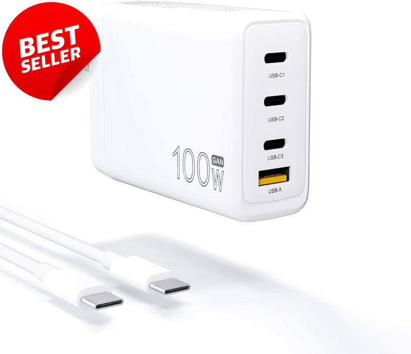 100W GaN 4-Port USB-C PD Charger DJI Mini Air 3 Mavic Avata Neo - US
