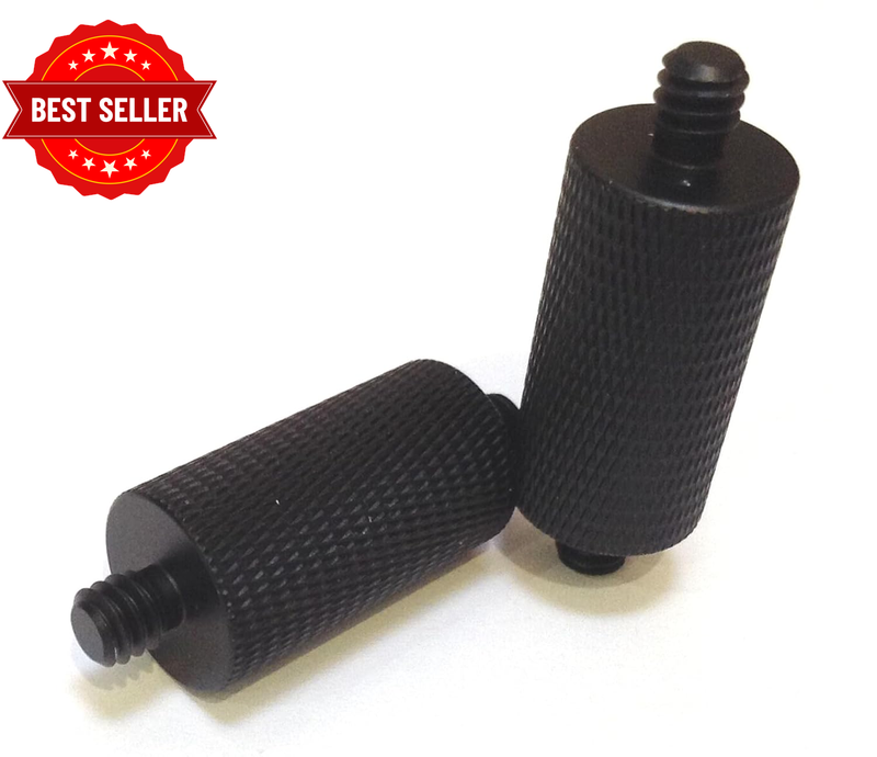 2X Length 45Mm 1/4 Male to 1/4 Male Camera Micro-Phone Tripod Extened Screw Conn