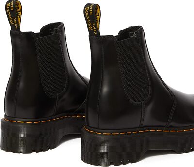 Pre-owned Dr. Martens 2976 Quad Boots Black Polished Smooth