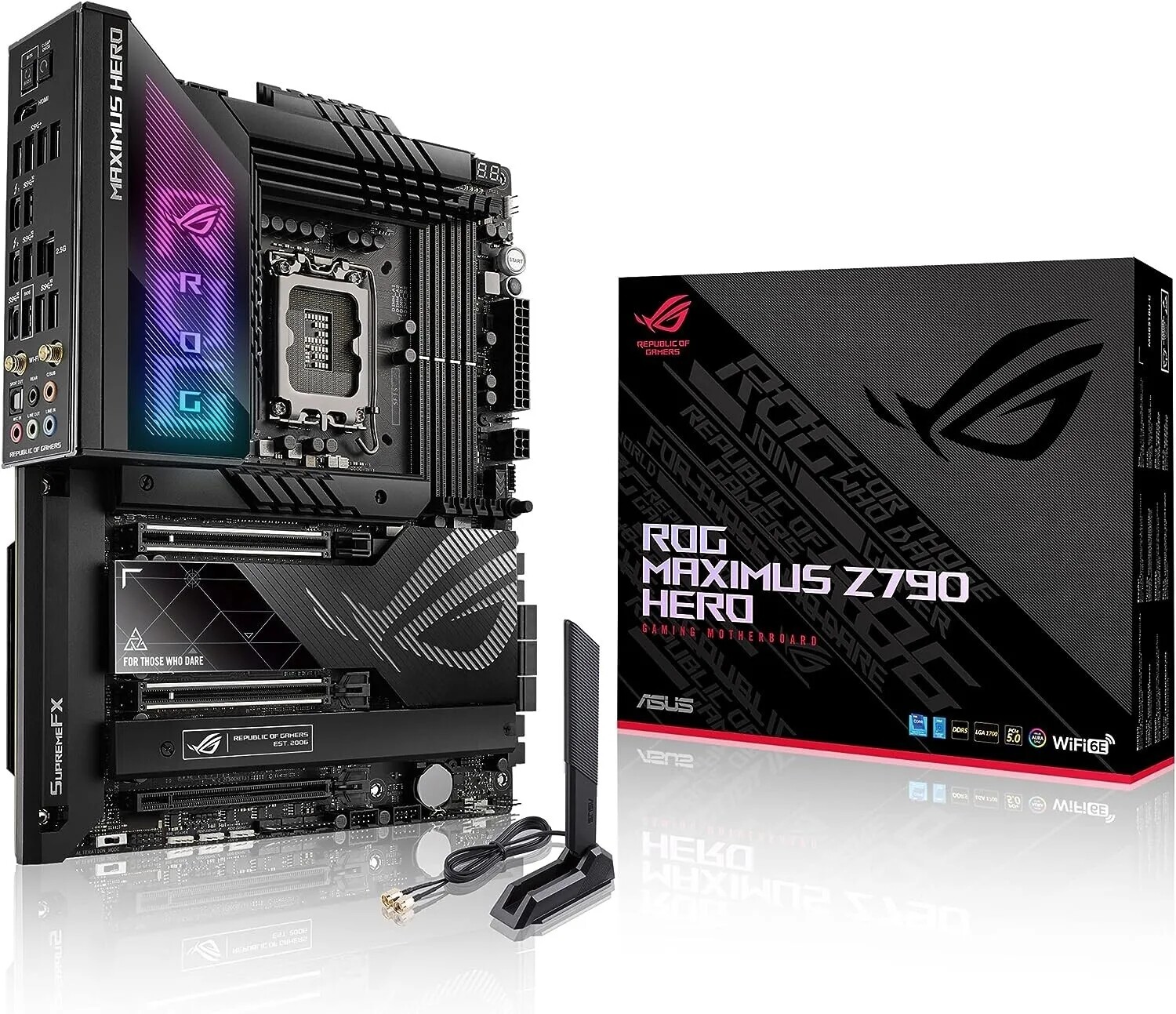 ASUS ROG MAXIMUS Z790 HERO DDR5 Motherboard Support Intel i9