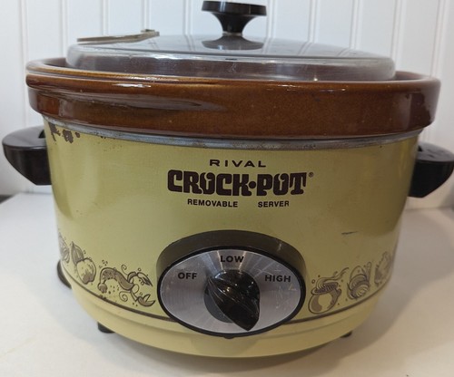 Vintage RIVAL 3350/1 5 Quart Crock-Pot Slow Cooker Removable