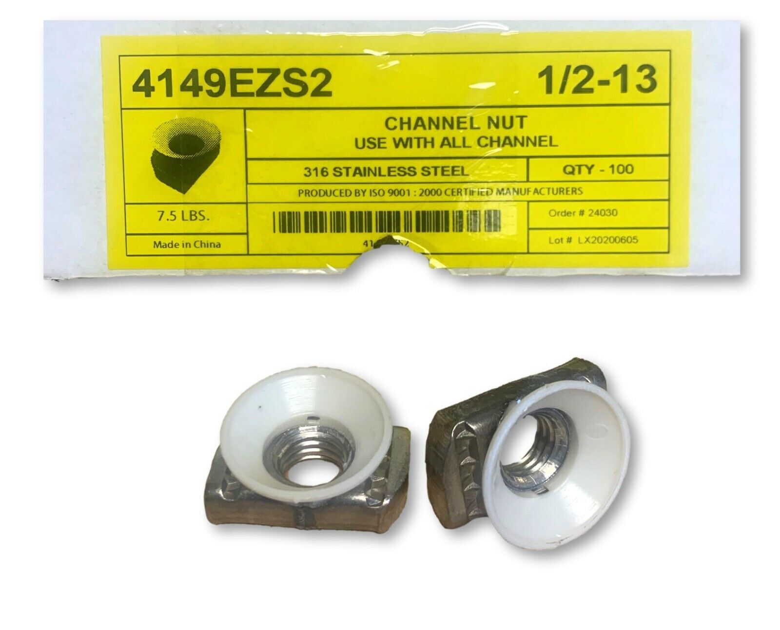 Cone / Twirl Nuts for Unistrut Channel (Choose Size & Pkg Qty) Standard Channel