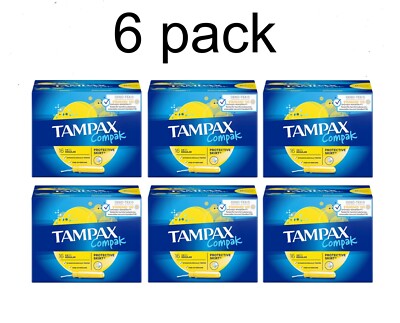 6 x TAMPAX COMPAK REGULAR  Tampons 16 pcs.