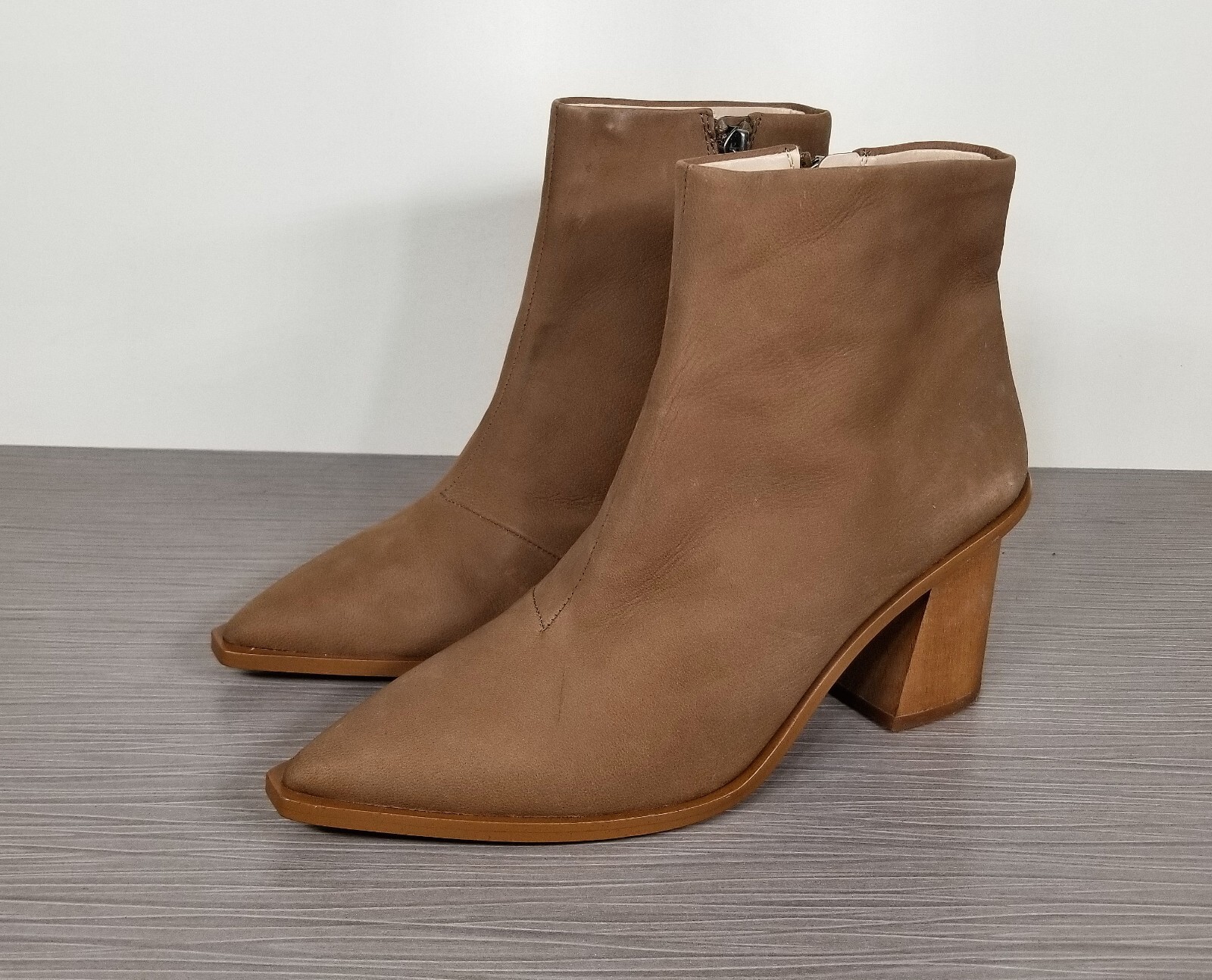 1 State Kelte Pointed Toe Bootie, Tan Leather, Womens Size 6 M / 36.5