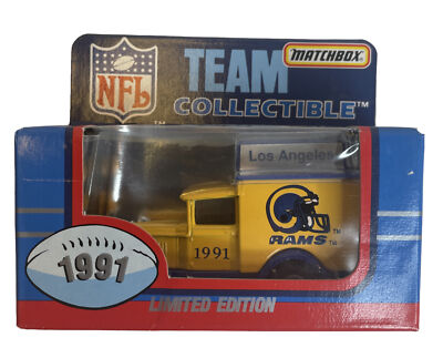 Unopened Matchbox 1991 NFL Los Angeles Rams Team Collectible Truck Limited Edit.