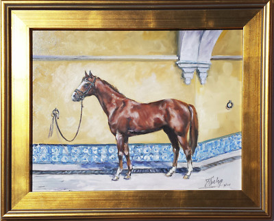 "Chestnut Spanish Horse"  oil on canvas, by Irek T. Szelag